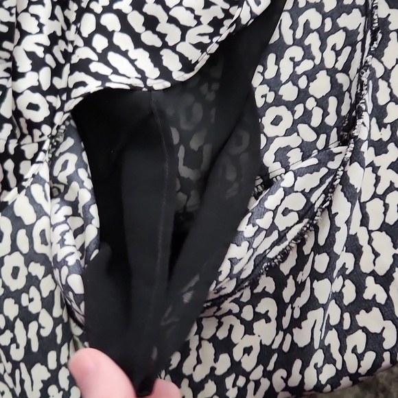 Forever 21 Dress Womens Size L Cheetah Print Sundress Cocktail Black Silver - Picture 6 of 13